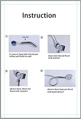 Klabb shower set K-5 High Pressure Chrome Face Handheld Shower 4.7 inches with Hose with 3 function.Power Massage+Rainfall+Trickle